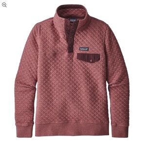 Patagonia Organic Quilted Red Snap-T Pullover Gorpcore Outdoor Cabincore Cozy, S